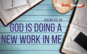 God is Doing a New Work in Me - Isaiah 43:19