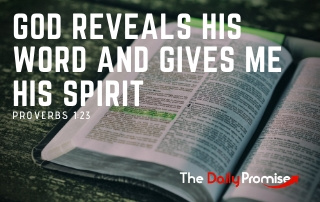 God Reveals His Word and Gives me His Spirit - Proverbs 1:23