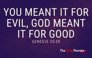 You Meant it for Evil, God Meant it for Good - Genesis 50:20