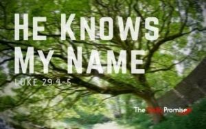 He Knows My Name - Luke 19:4-5