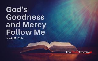 God's Goodness and Mercy Follow Me - Psalm 23:6