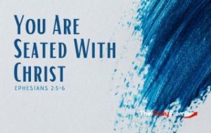 Blue splash - "You are seated with Christ" - Ephesaisn 2:5-6