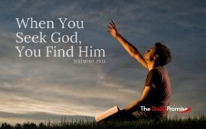 Man bowing in prayer - When You Seek God, You Find Him - Jeremiah 39:13
