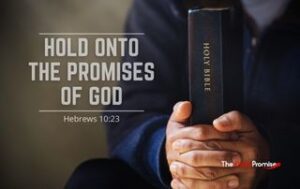 Man holding onto a Bible - Hold onto the Promises of God - Hebrews 10:23