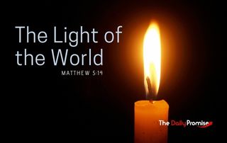 A candle shinning in the darkness. "The Light of the World.