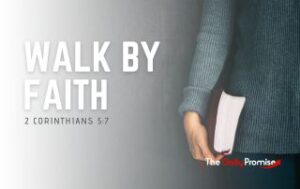 A person in a blue sweater holding a Bible by their side. "Walk by Fatih"