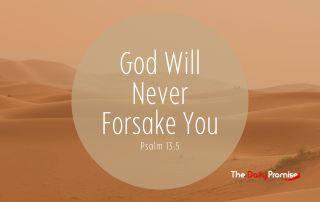 Desert scene - "God Will Never Forsake You" - Hebrews 13:5