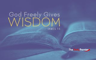 Picture of an open Bible in a Blue shade - God Freely Gives Wisdom - James 1:5