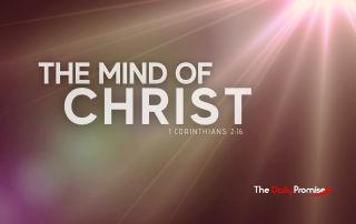 A bronze background with light streaming from the top right corner. "The Mind of Christ" - 1 Corinthians 2:16