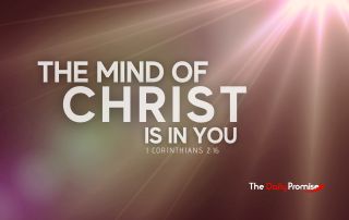 A bronze background with light streaming from the top right corner. "The Mind of Christ is in You" - 1 Corinthians 2:16