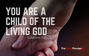 Child's hand reaching up to an adult hand - "You are a Child of the Living God"