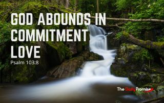 A scene of flowing spring - "God Abounds in Commitment Love" - Psalm 103:8