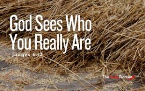 A pile of brown straw with the title "God Sees Who You Really Are" - Judges