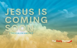 The sun shining through the clouds - "Jesus is Coming Soon" - 1 Thessalonians 4:17