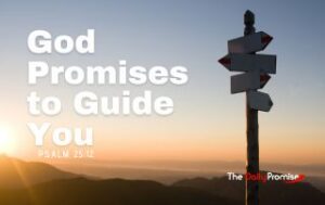 A pole with different arrows pointing different ways. "God Promises to Guide You". Psalm 25:12